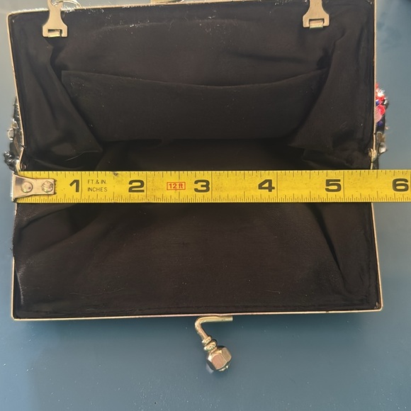 Black and Yellow Floral Embellished Clutch - Picture 10 of 13